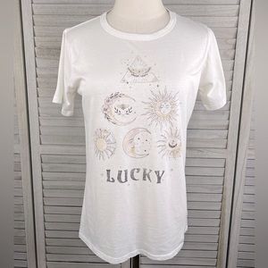 Women's Short Sleeve Tee Celestial/Astrology Cream-XL